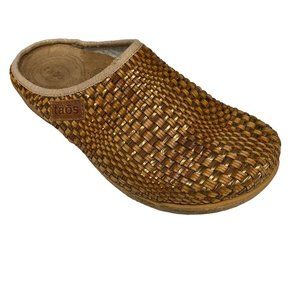 Taos Woven Primavera Tan/ Bronze Mule Clogs Women's Sz Euro 38 / US 7-7.5 Shoes
